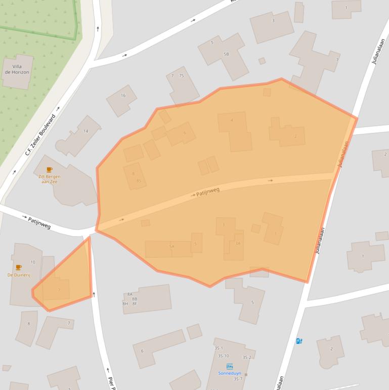 Kaart van postcodegebied 1865BD.