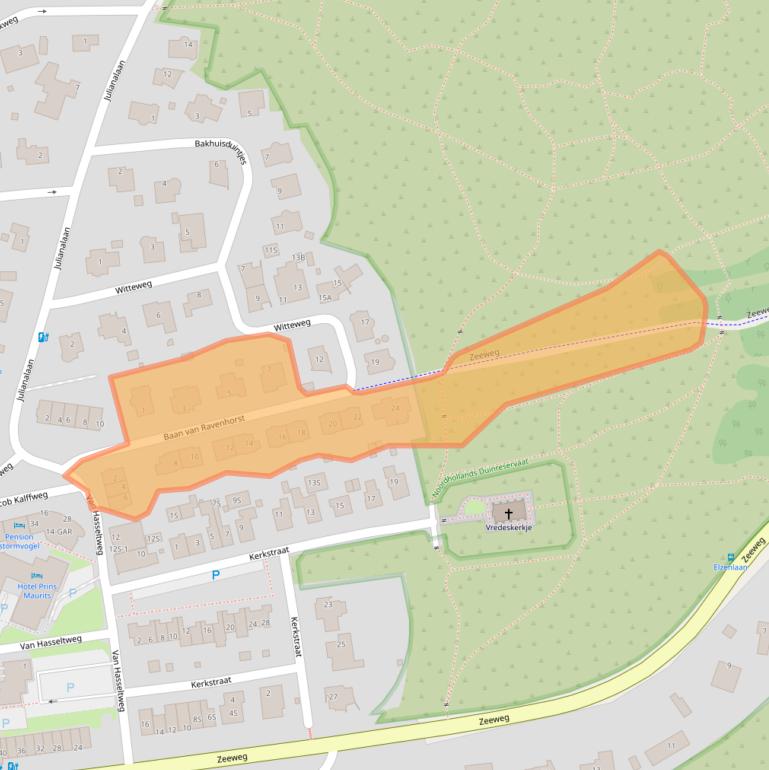 Kaart van postcodegebied 1865BT.