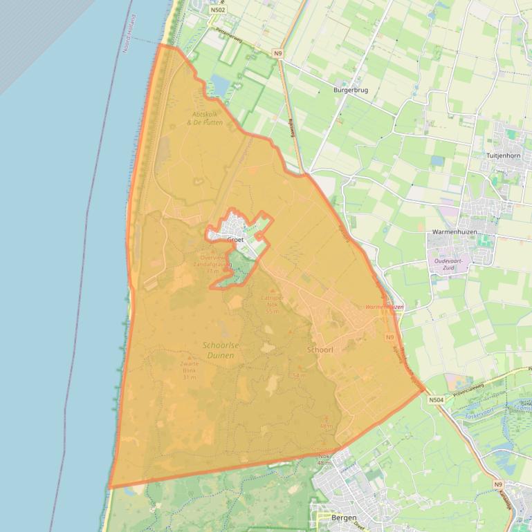 Kaart van postcodegebied 1871.