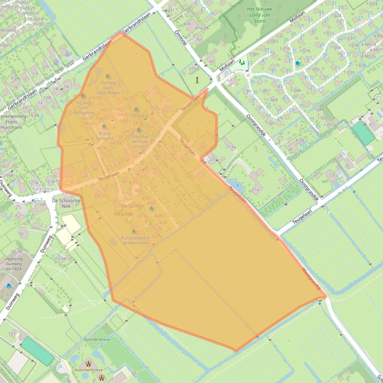 Kaart van postcodegebied 1871AJ.