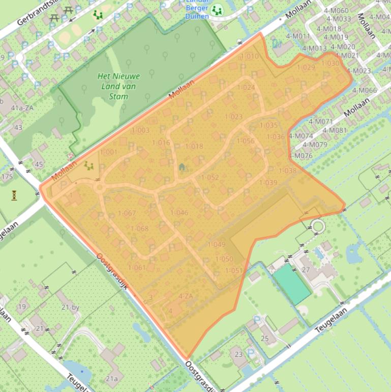 Kaart van postcodegebied 1871AL.