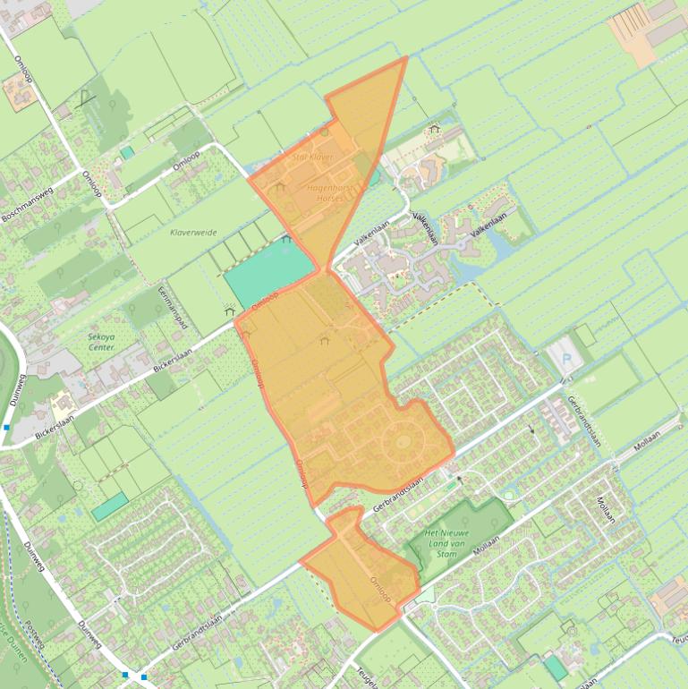 Kaart van postcodegebied 1871AS.