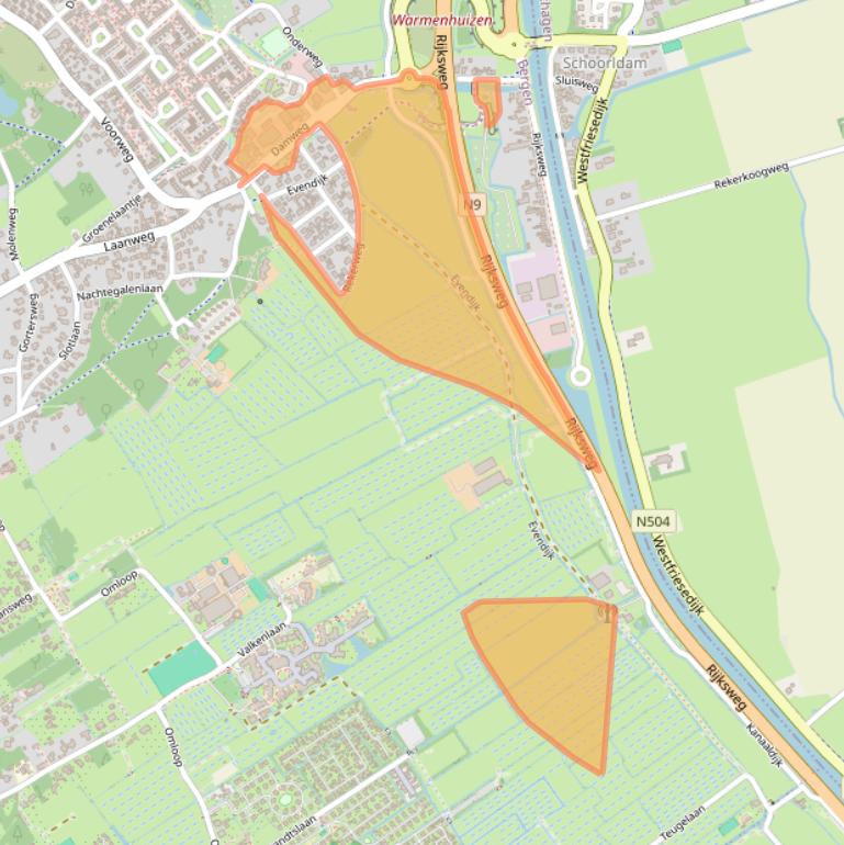 Kaart van postcodegebied 1871BM.