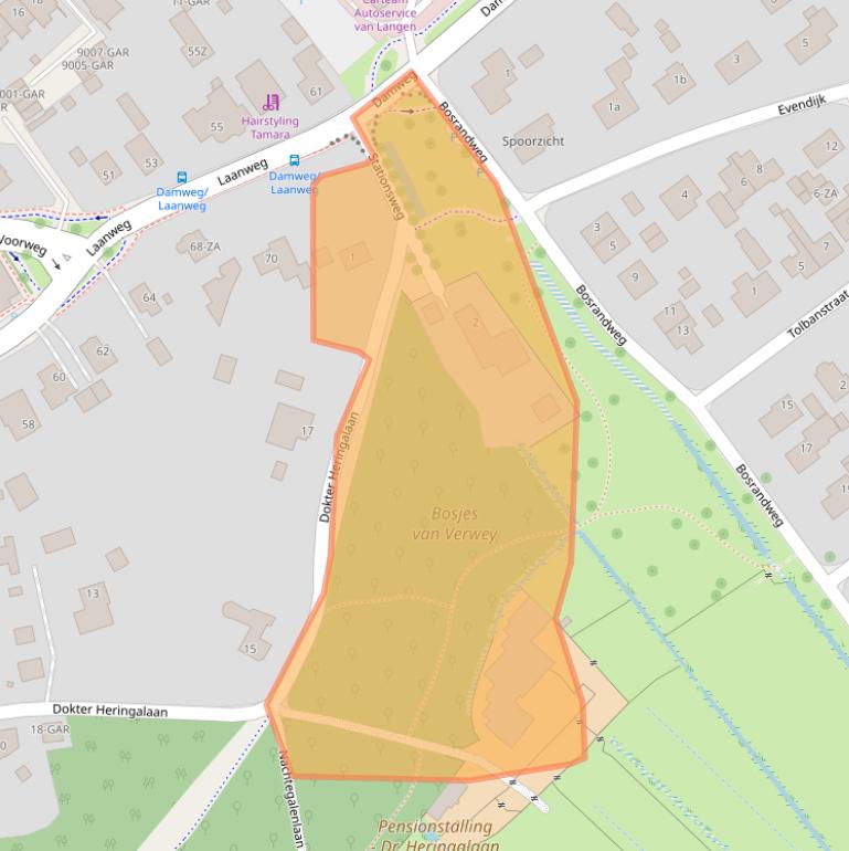 Kaart van postcodegebied 1871BP.