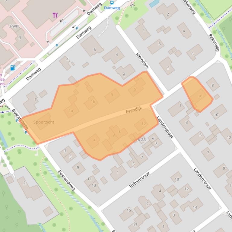 Kaart van postcodegebied 1871BT.