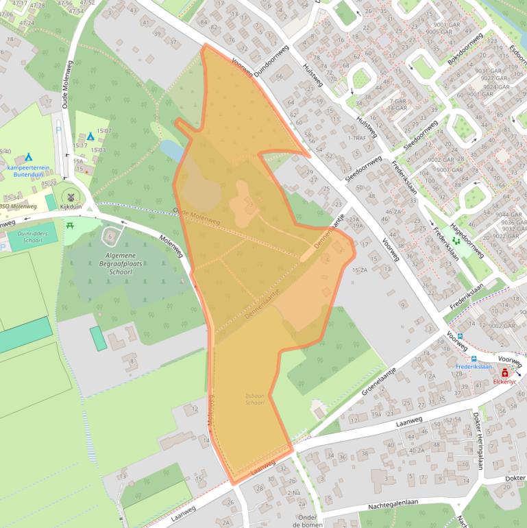 Kaart van postcodegebied 1871CE.