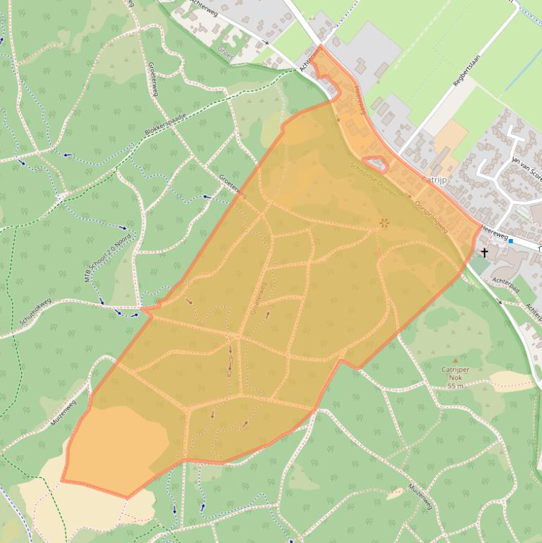 Kaart van postcodegebied 1871EG.