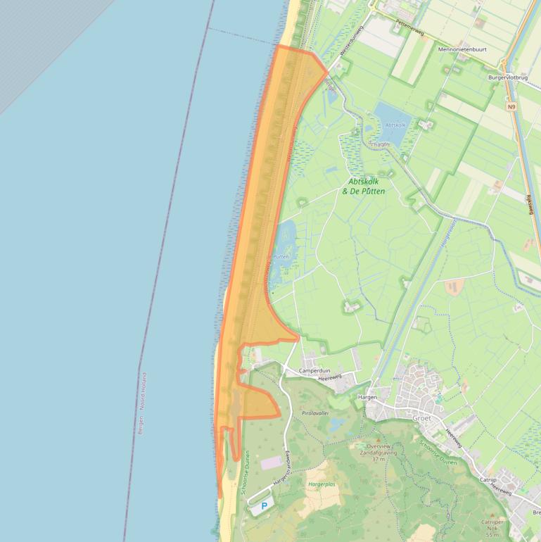 Kaart van postcodegebied 1871GH.