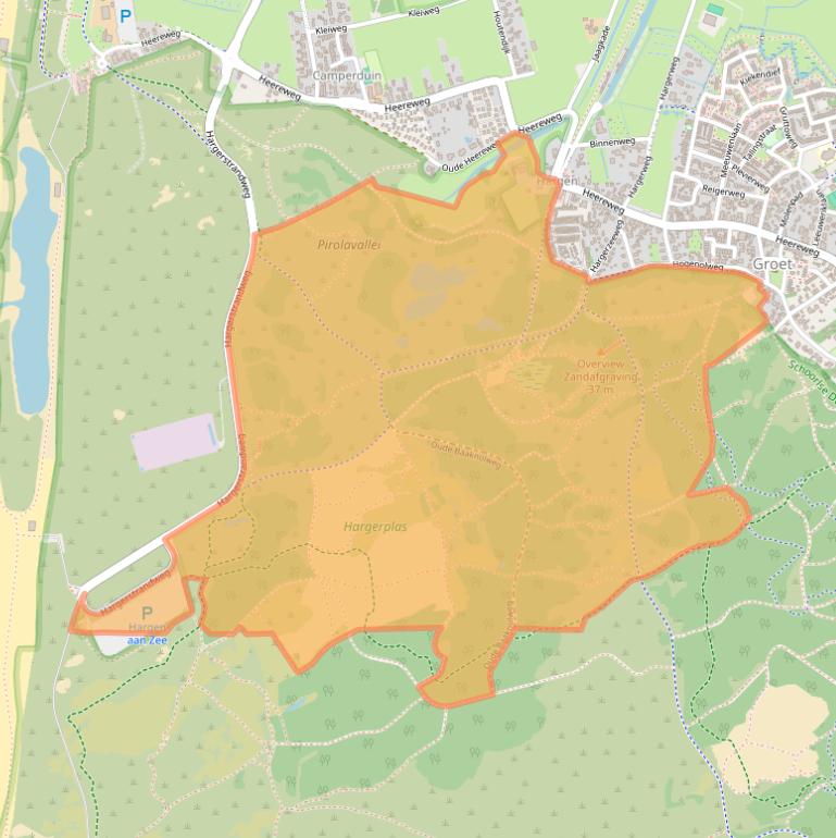 Kaart van postcodegebied 1871GK.