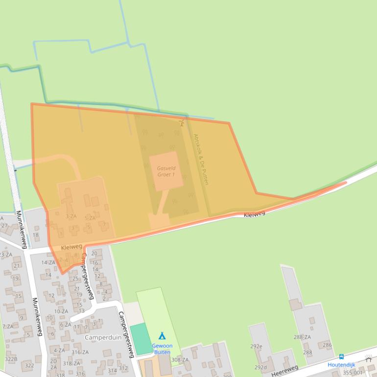 Kaart van postcodegebied 1871GP.