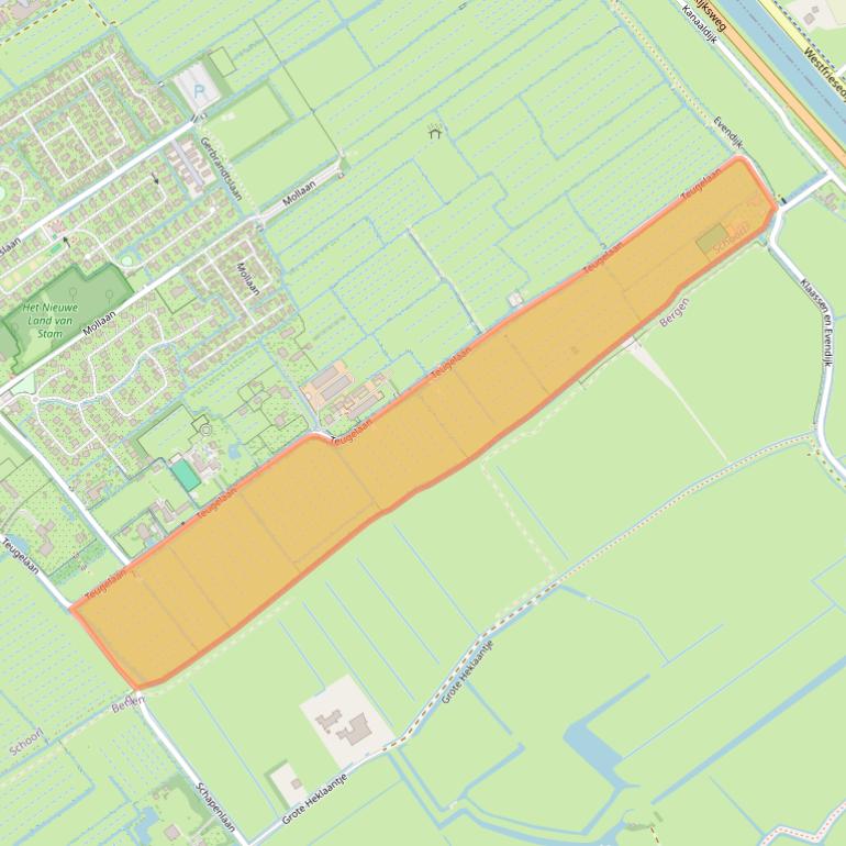 Kaart van postcodegebied 1871PG.