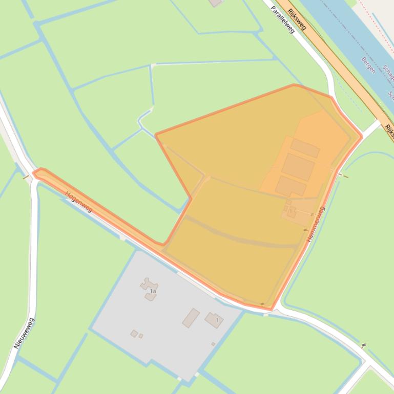 Kaart van postcodegebied 1871PH.