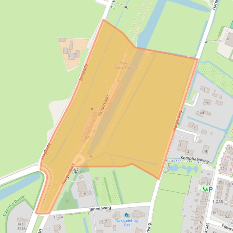 Kaart van postcodegebied 1871PL.