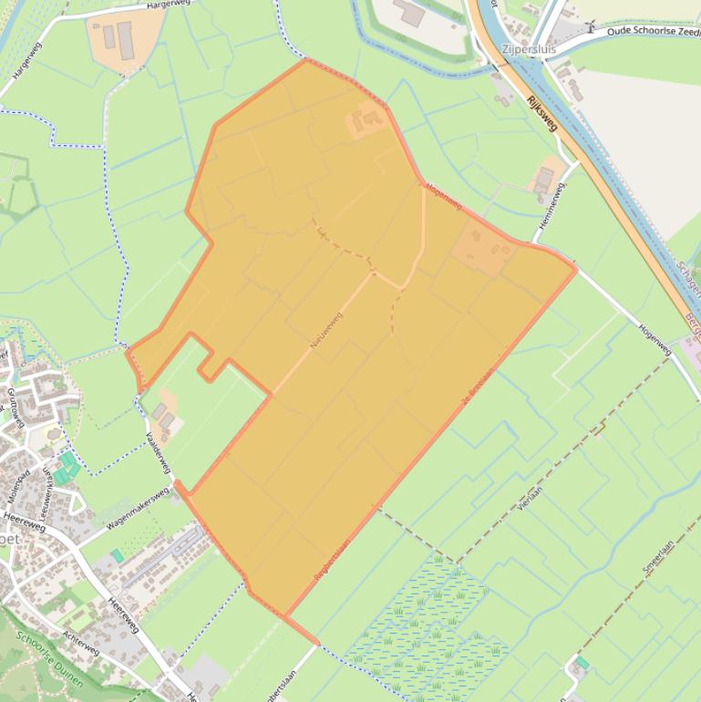 Kaart van postcodegebied 1871PP.