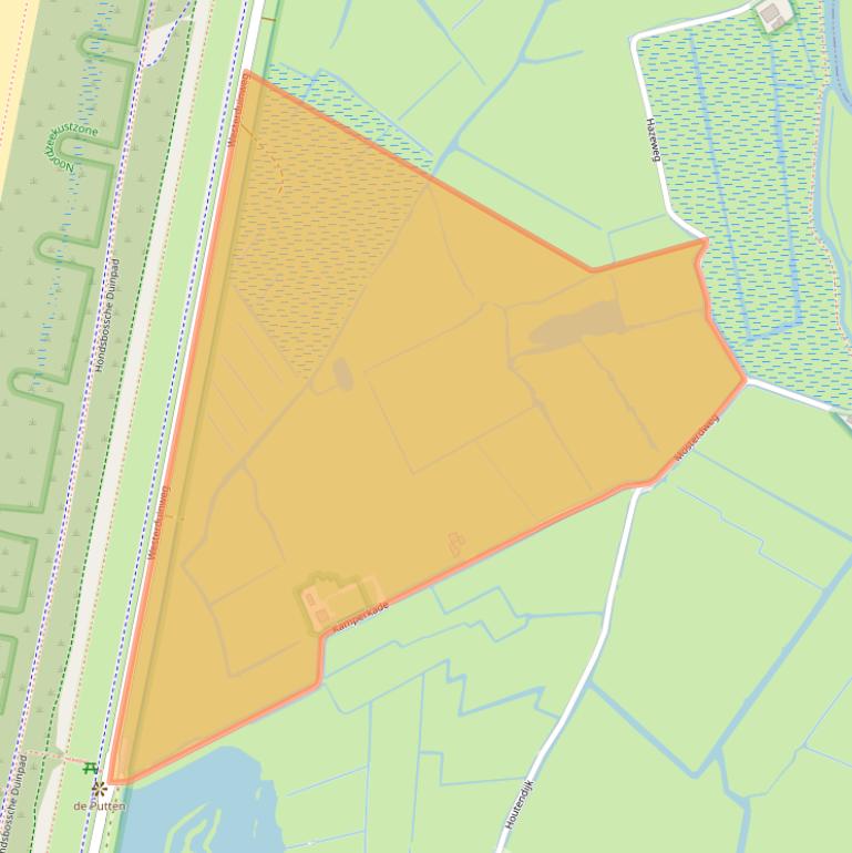 Kaart van postcodegebied 1871PS.