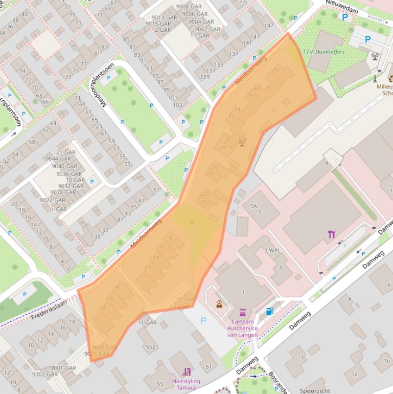 Kaart van postcodegebied 1871SN.