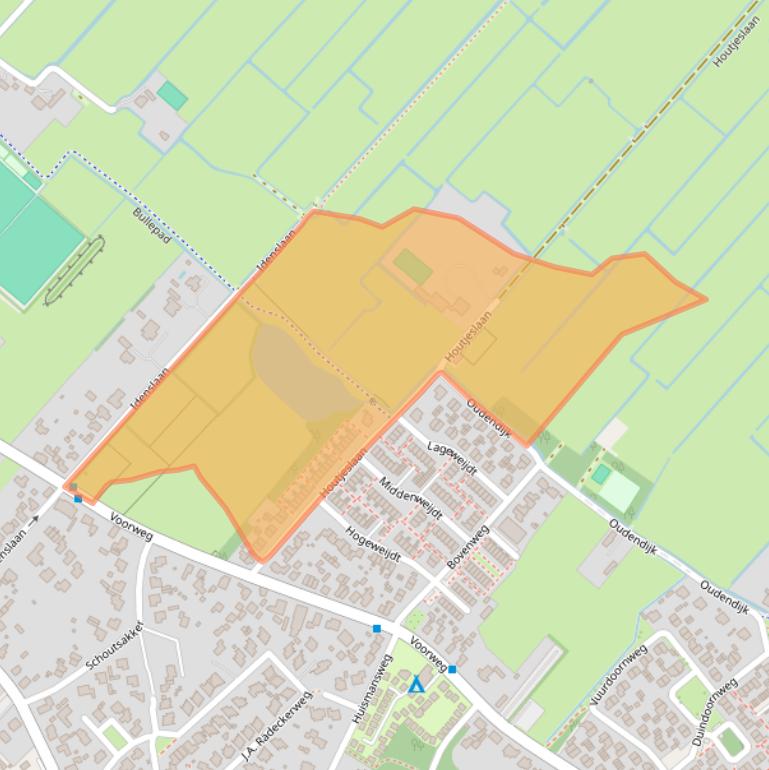 Kaart van postcodegebied 1871VC.
