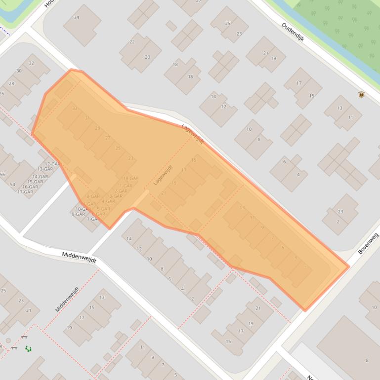 Kaart van postcodegebied 1871VL.