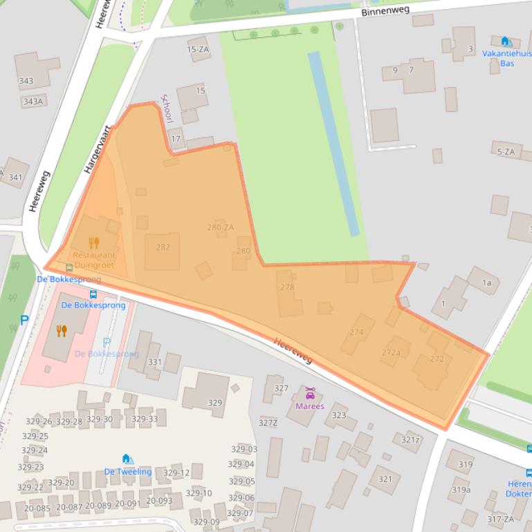 Kaart van postcodegebied 1873GG.