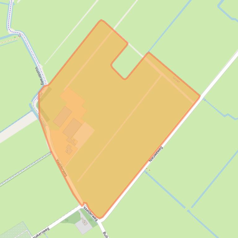 Kaart van postcodegebied 1873GK.