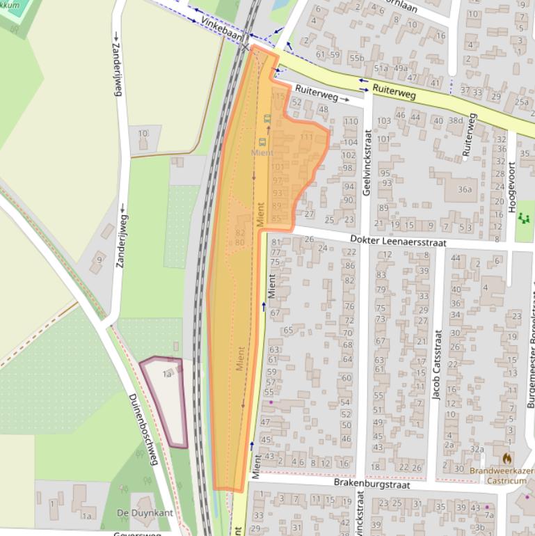 Kaart van postcodegebied 1901AD.