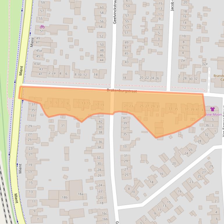 Kaart van postcodegebied 1901AL.