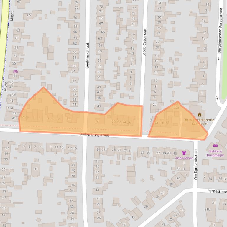 Kaart van postcodegebied 1901AM.
