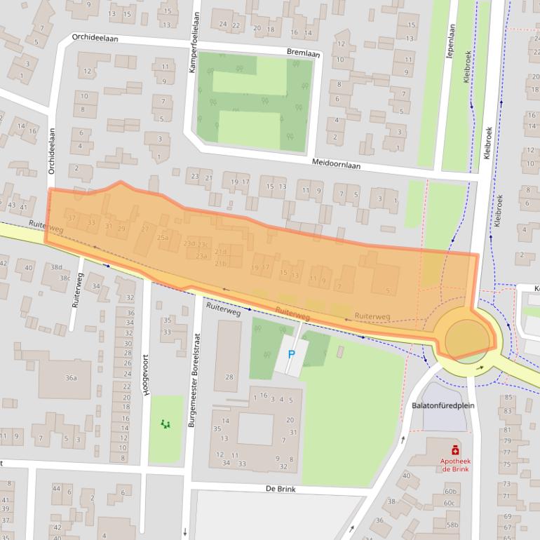 Kaart van postcodegebied 1901BH.