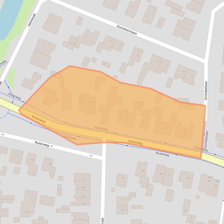 Kaart van postcodegebied 1901BJ.