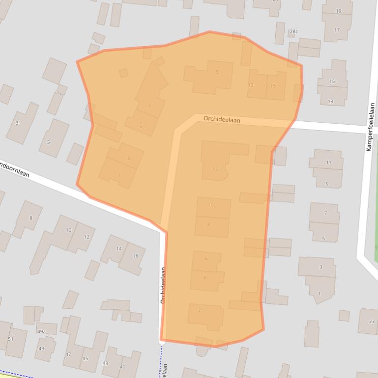 Kaart van postcodegebied 1901BP.