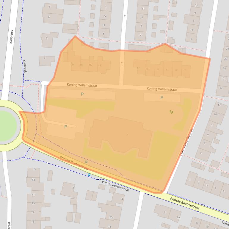 Kaart van postcodegebied 1901CA.