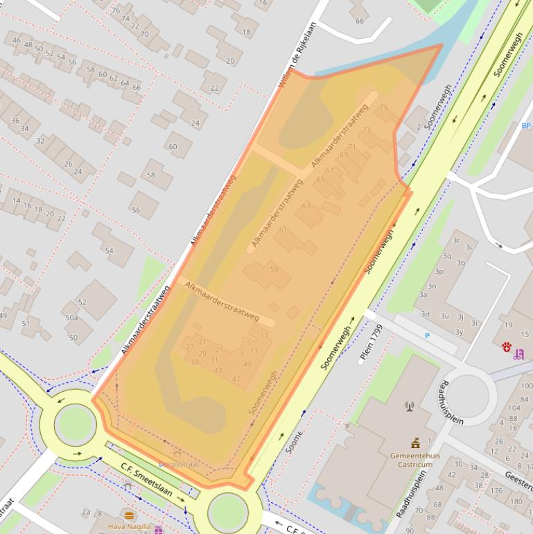 Kaart van postcodegebied 1901DA.