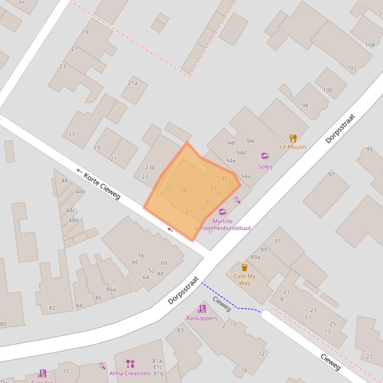 Kaart van postcodegebied 1901DW.