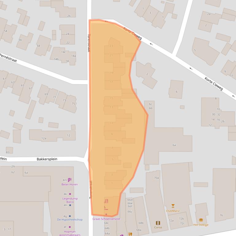 Kaart van postcodegebied 1901EA.