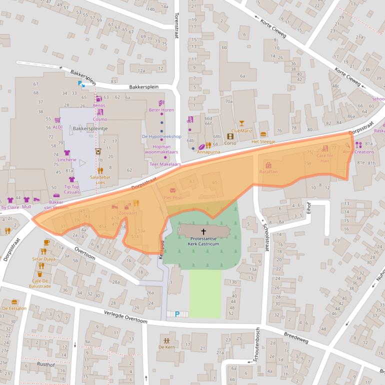Kaart van postcodegebied 1901EJ.