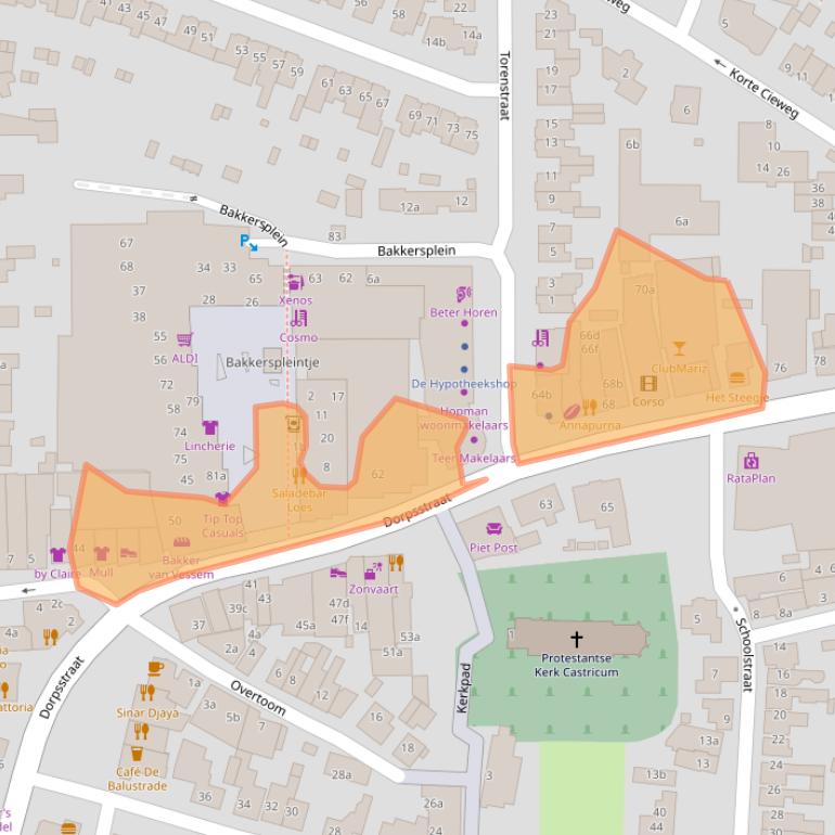 Kaart van postcodegebied 1901EM.