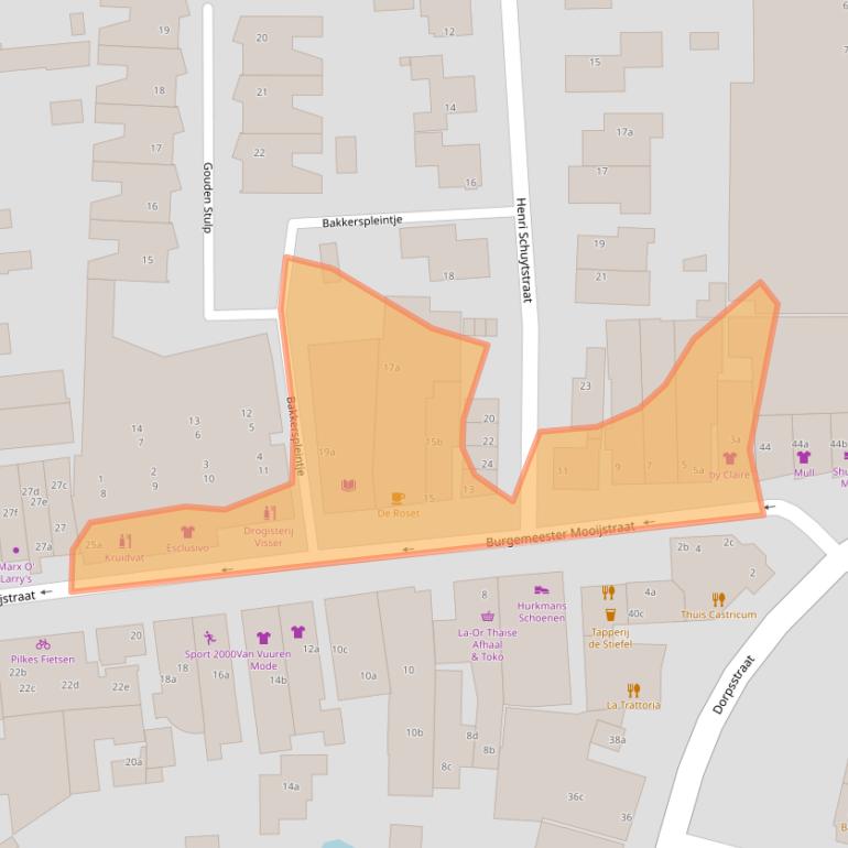 Kaart van postcodegebied 1901EP.