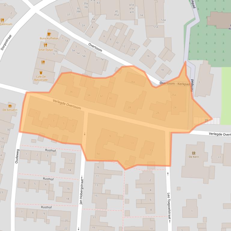 Kaart van postcodegebied 1901EX.