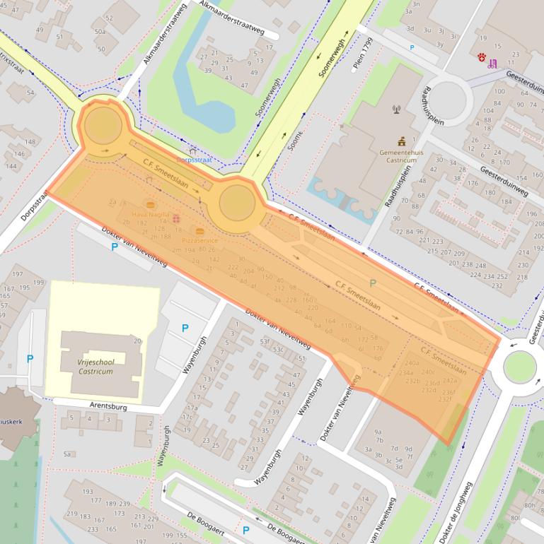 Kaart van postcodegebied 1901GA.
