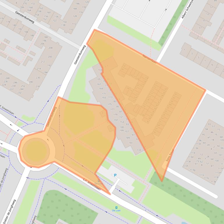 Kaart van postcodegebied 1901GJ.