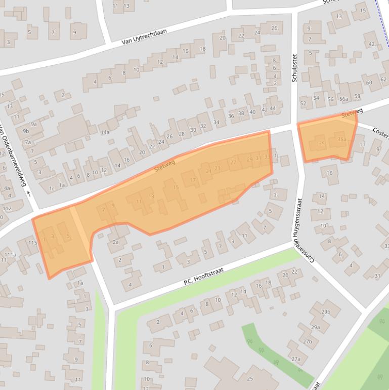 Kaart van postcodegebied 1901JC.