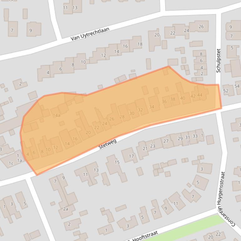 Kaart van postcodegebied 1901JE.