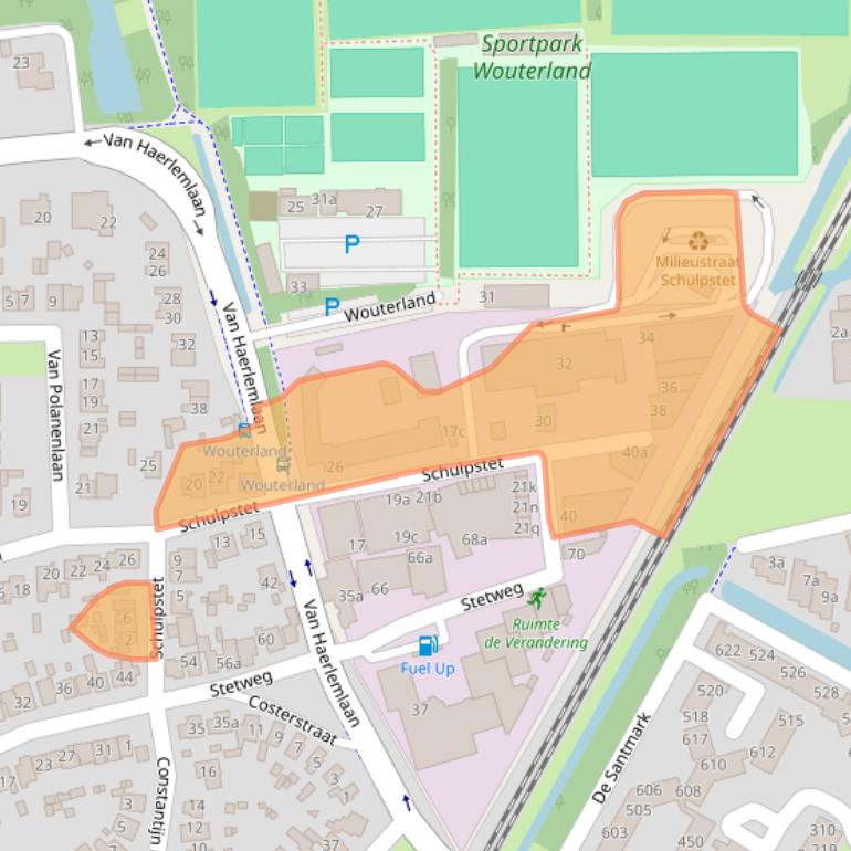 Kaart van postcodegebied 1901JJ.