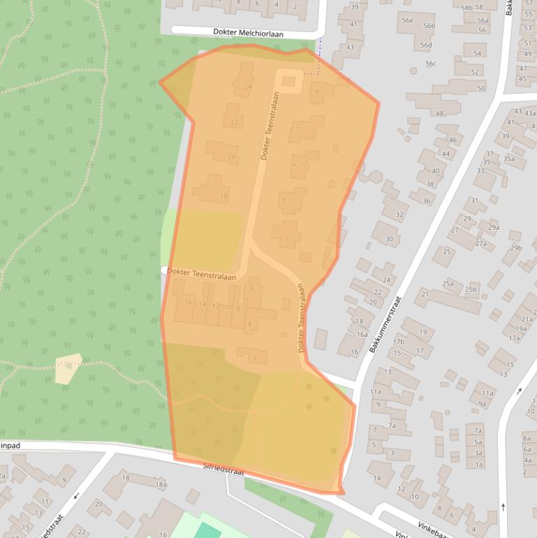 Kaart van postcodegebied 1901JZ.