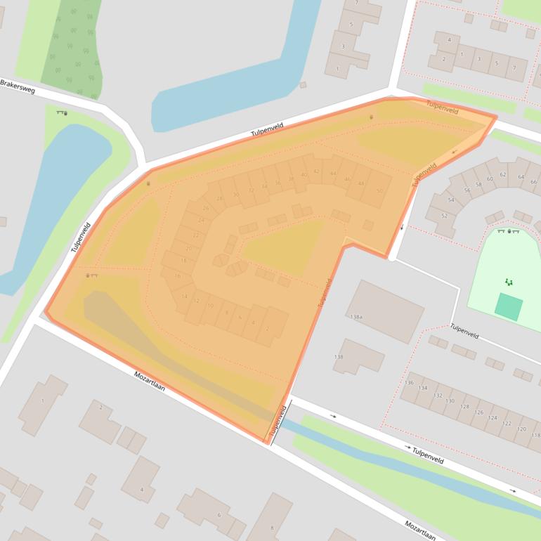 Kaart van postcodegebied 1901LA.