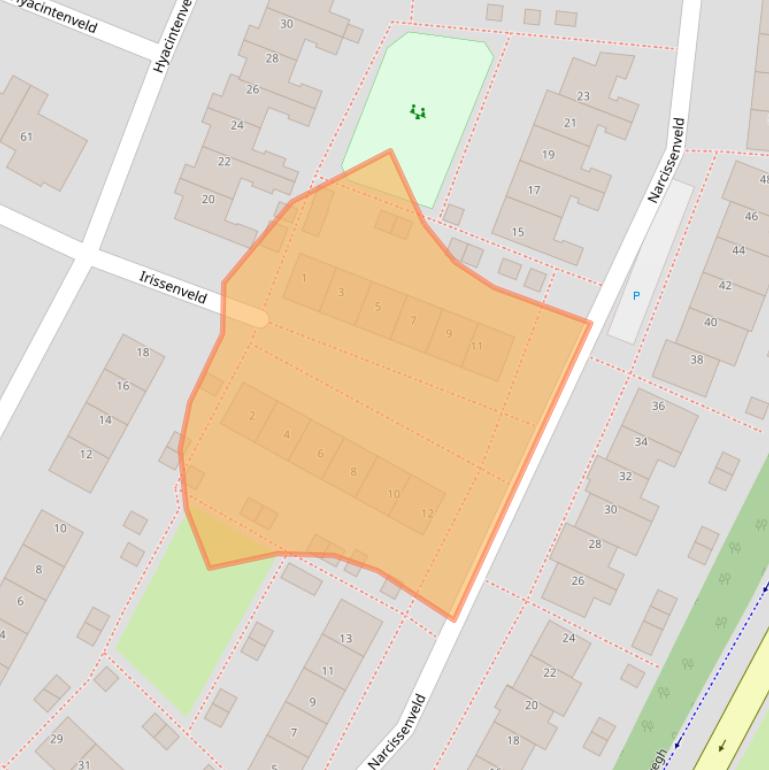 Kaart van postcodegebied 1901LL.