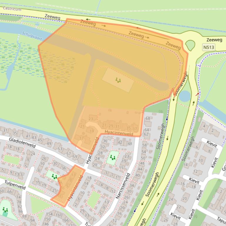 Kaart van postcodegebied 1901LM.