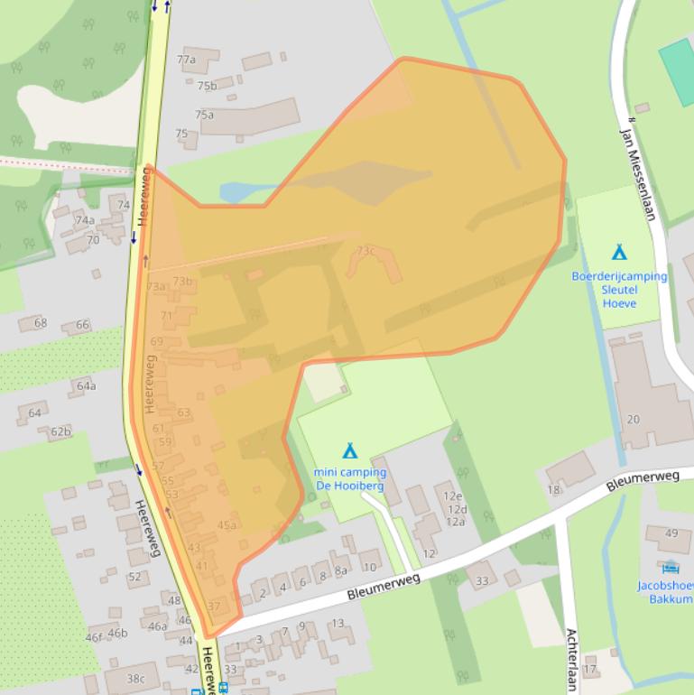 Kaart van postcodegebied 1901MB.