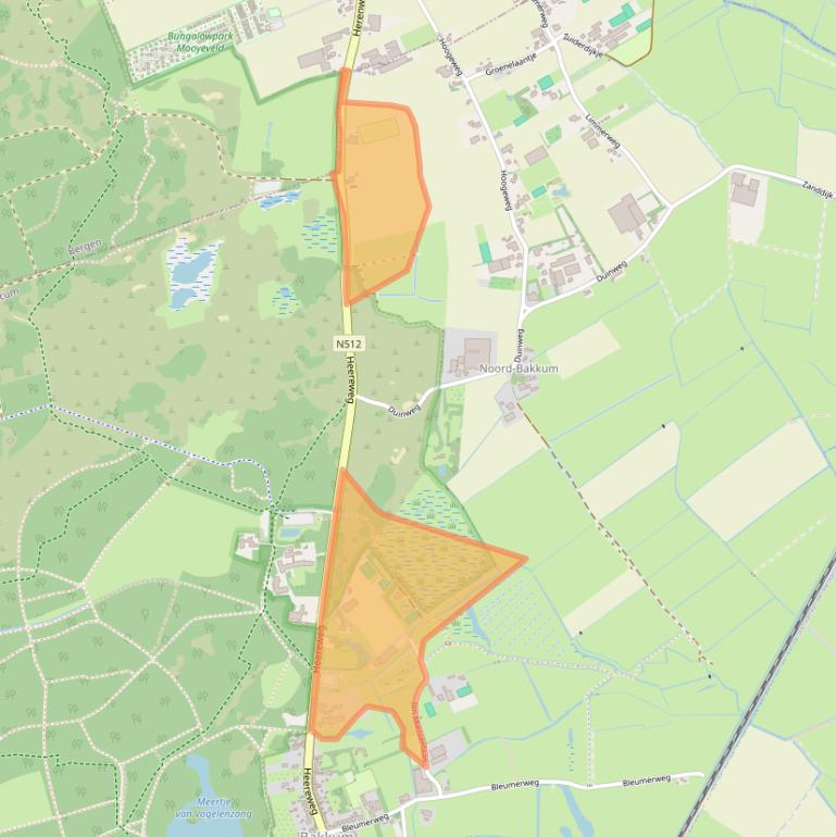 Kaart van postcodegebied 1901MC.
