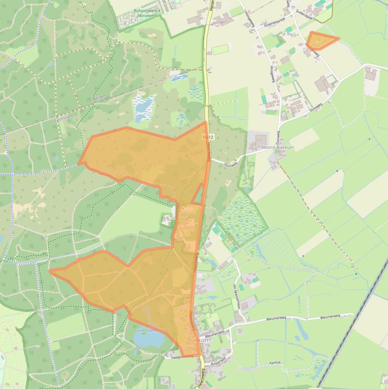 Kaart van postcodegebied 1901ME.